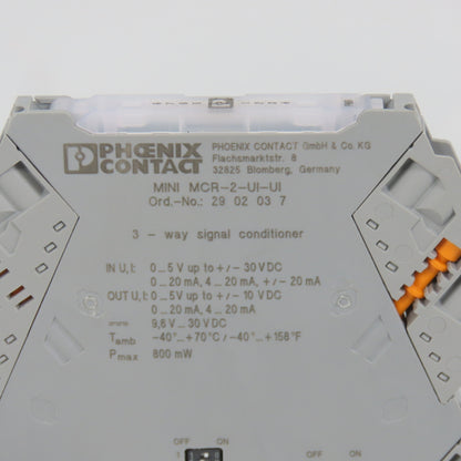 Phoenix 2902037 MINI MCR-2-UI-UI 3-Way Input Signal Conditioner New