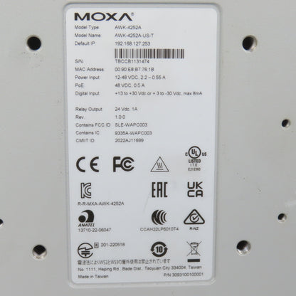 Moxa AWK-4252A AWK-4252A-US-T 802.11ac Wireless Access Point AP/Bridge/Client