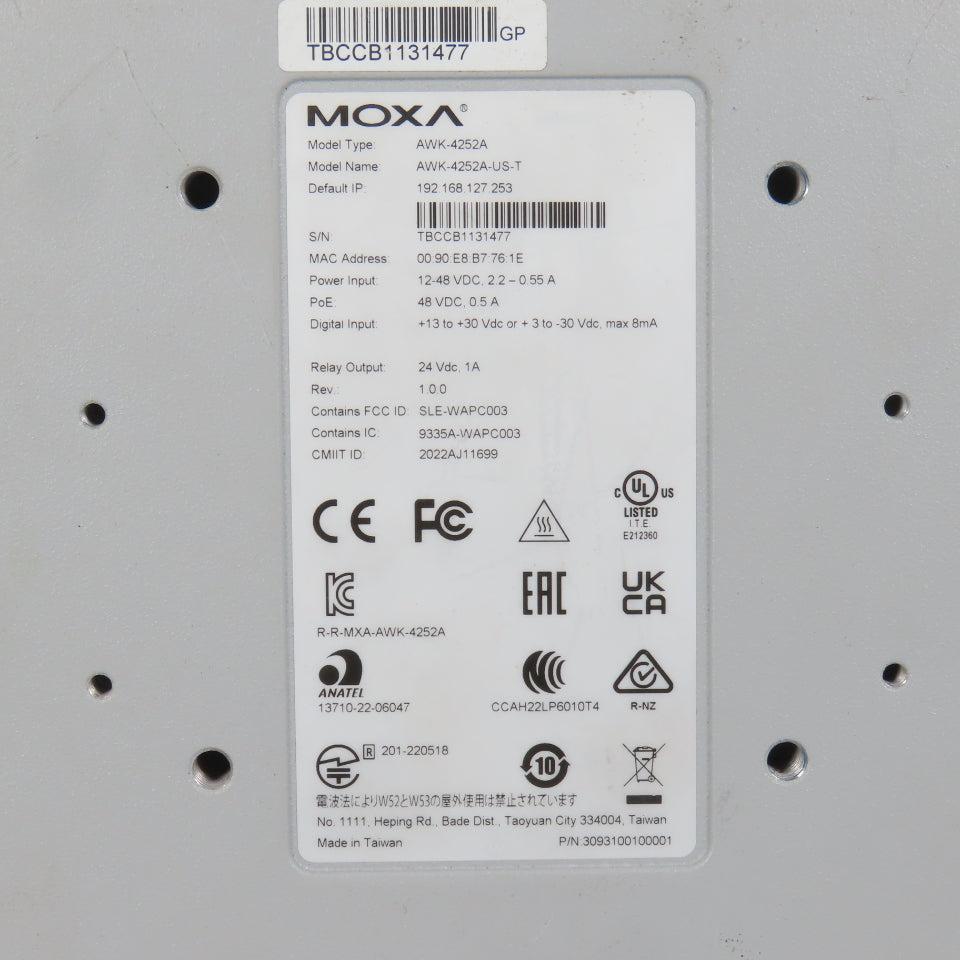 Moxa AWK-4252A AWK-4252A-US-T 802.11ac Wireless Access Point AP/Bridge/Client