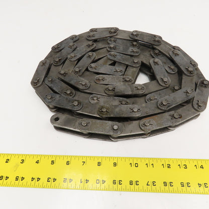 Diamond 2" Double Pitch Conveyor Chain Straight Side Bar Pin Link Used 10'
