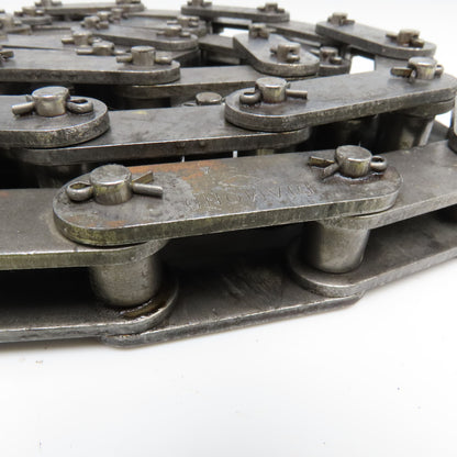 Diamond 2" Double Pitch Conveyor Chain Straight Side Bar Pin Link Used 10'