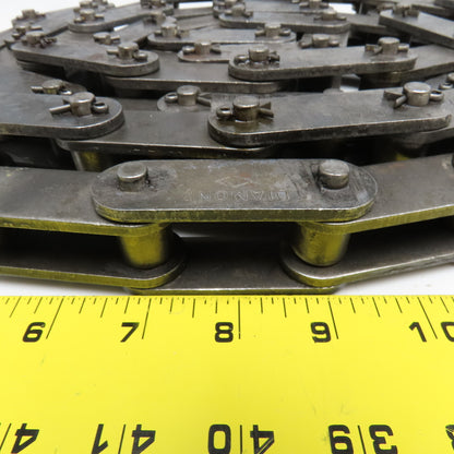 Diamond 2" Double Pitch Conveyor Chain Straight Side Bar Pin Link Used 10'