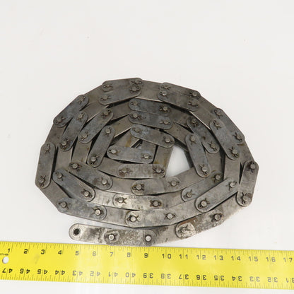 Diamond 2" Double Pitch Conveyor Chain Straight Side Bar Pin Link Used 10'
