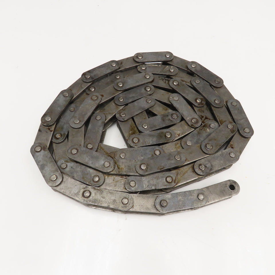 Diamond 2" Double Pitch Conveyor Chain Straight Side Bar Pin Link Used 10'