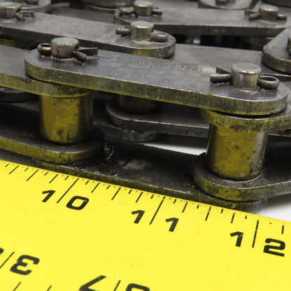 Diamond 2" Double Pitch Conveyor Chain Straight Side Bar Pin Link Used 8'