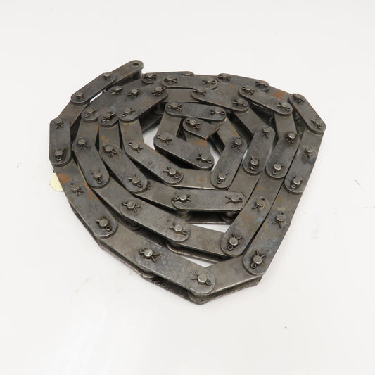 Diamond 2" Double Pitch Conveyor Chain Straight Side Bar Pin Link Used 8'