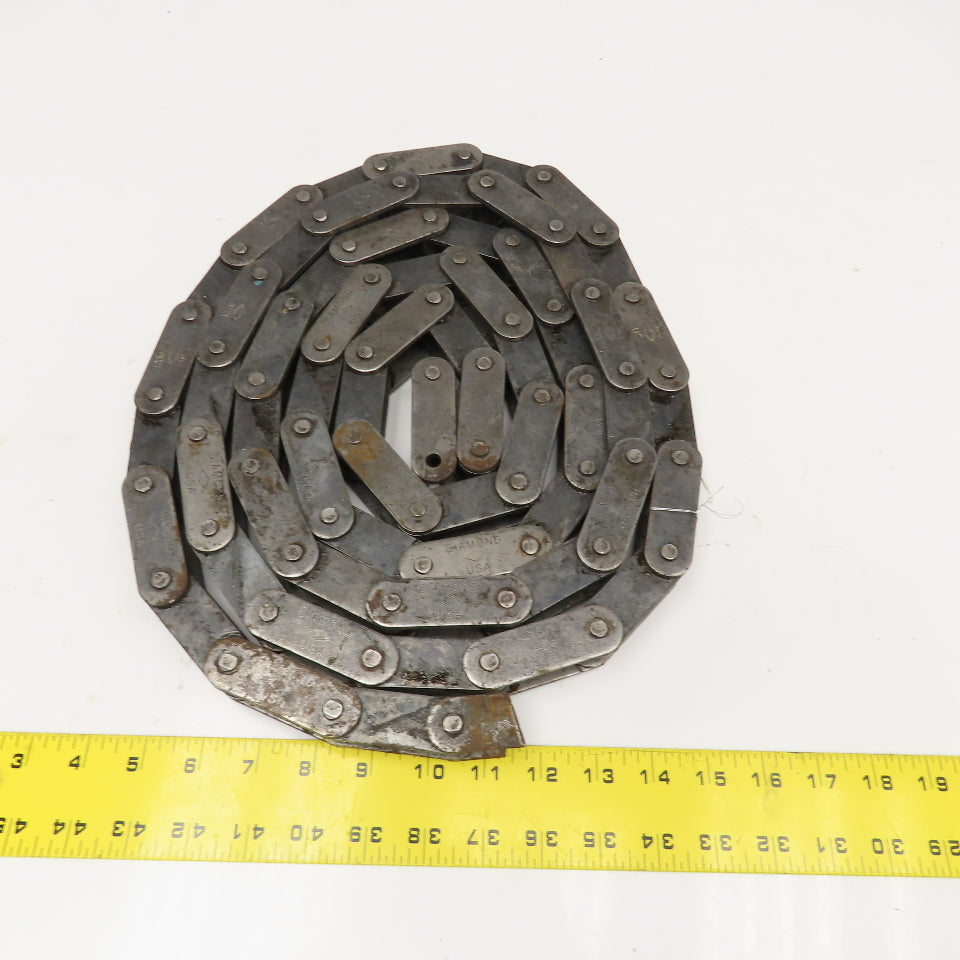 Diamond 2" Double Pitch Conveyor Chain Straight Side Riveted Used 10'4"