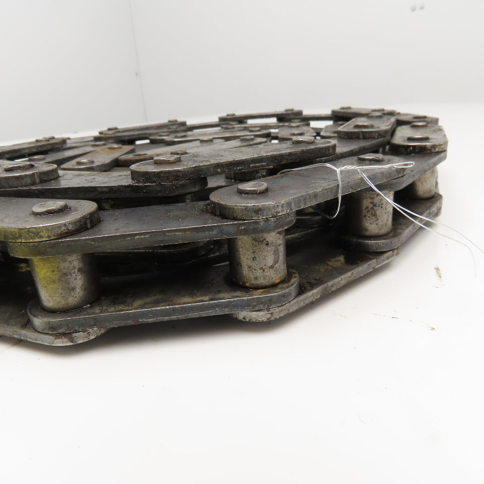 Diamond 2" Double Pitch Conveyor Chain Straight Side Riveted Used 10'4"