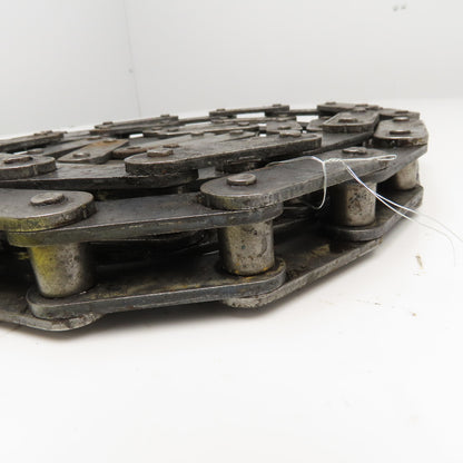 Diamond 2" Double Pitch Conveyor Chain Straight Side Riveted Used 10'4"