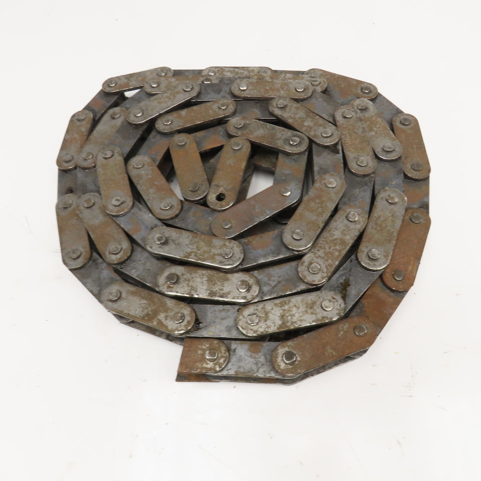 Diamond 2" Double Pitch Conveyor Chain Straight Side Riveted Used 10'4"