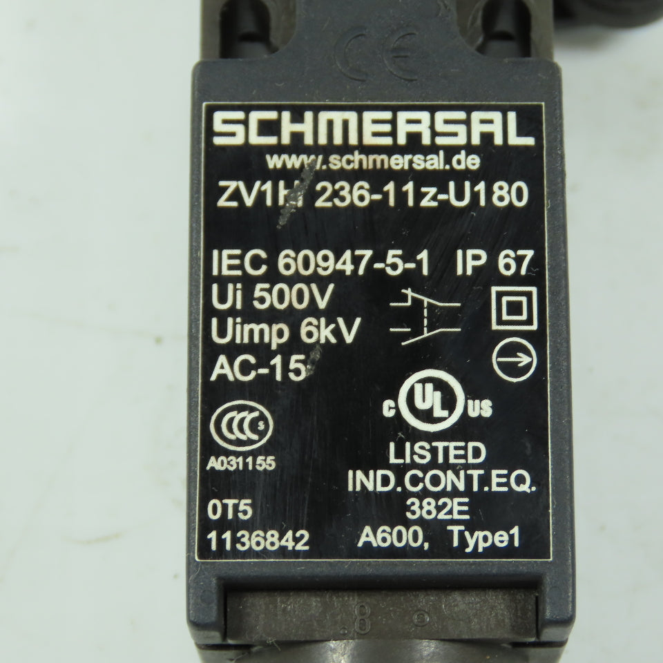 Schmersal ZV1H 236-11z-U180 Roller Snap Action Limit Switch, IP67, AC-15 500V