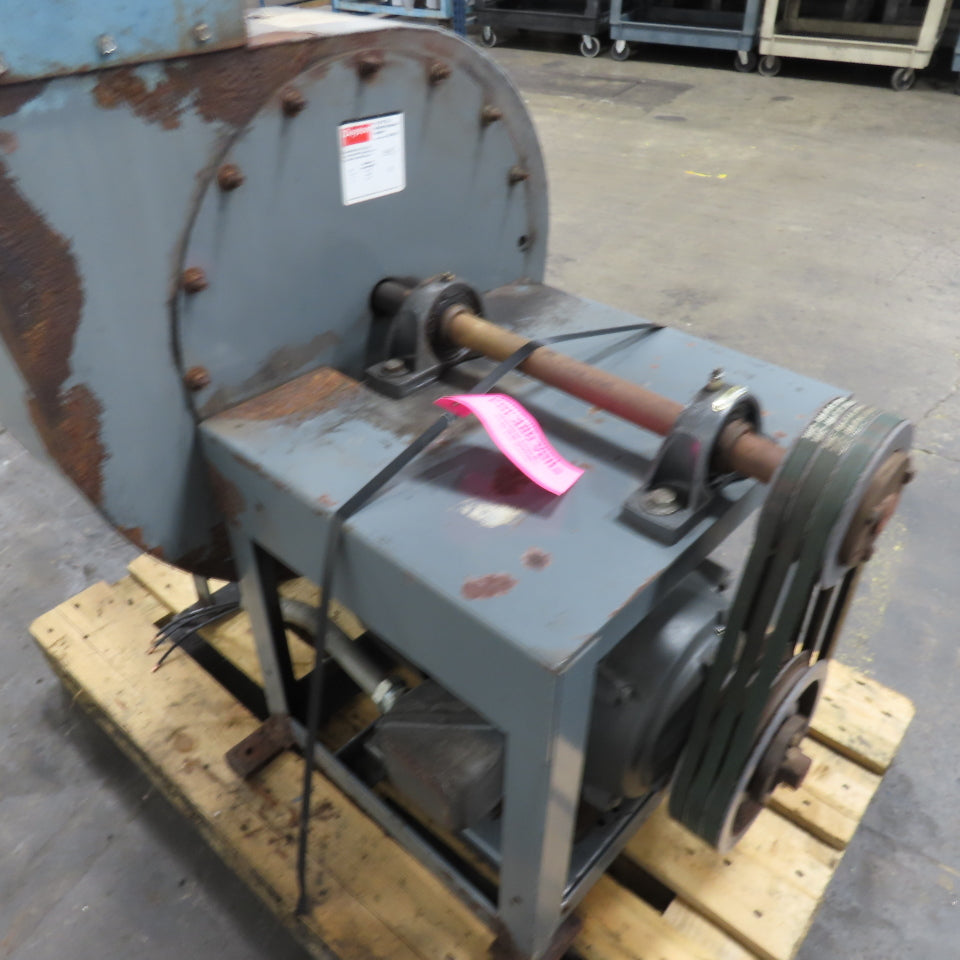 Dayton 3C107A 15HP Belt Driven Centrifugal Blower 19-1/8" 230/460V 3Ph Tested