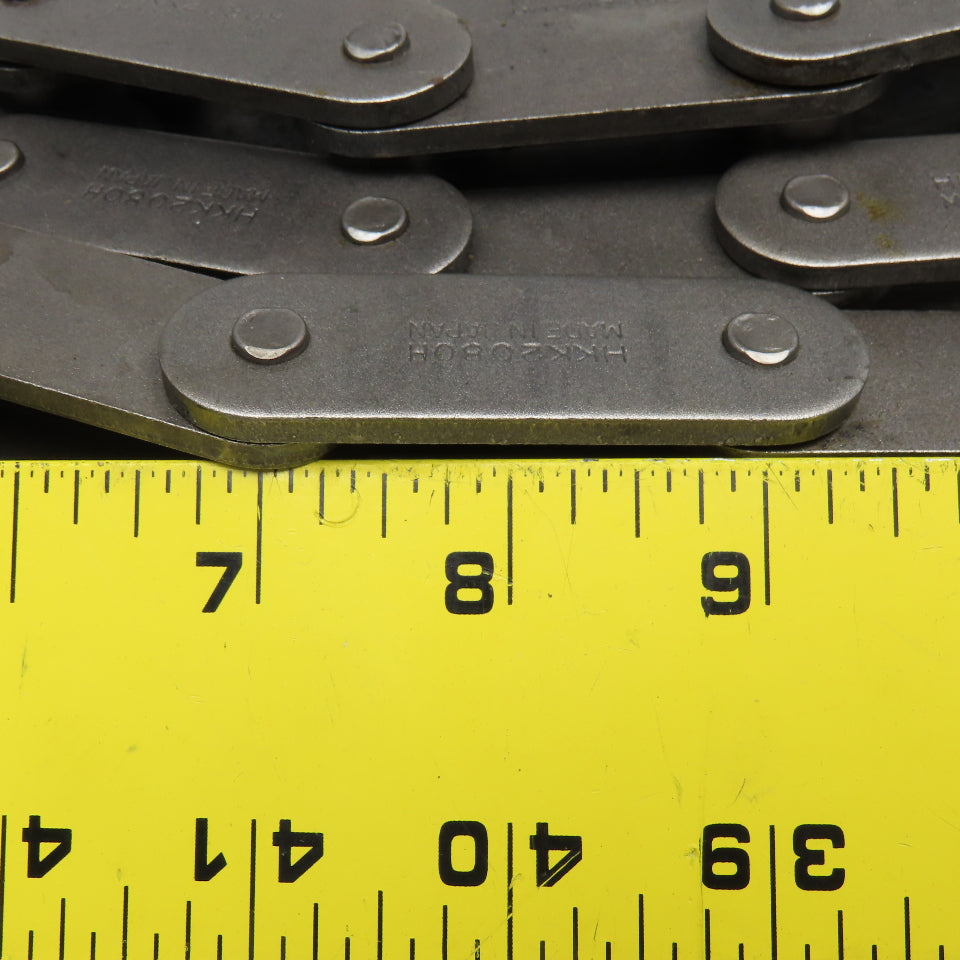 HKK 2080H 2" Double Pitch Conveyor Chain Straight Side Riveted Used 10'4"