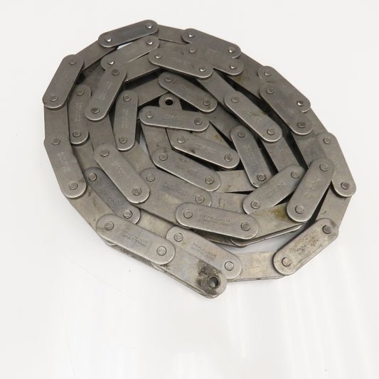 HKK 2080H 2" Double Pitch Conveyor Chain Straight Side Riveted Used 10'4"