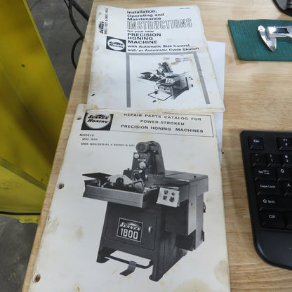 Sunnen MBC-1800 Precision Honing Machine 3Ph 230/480V 1HP Tested