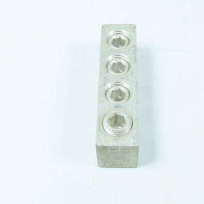 BURNDY BPD4-250 4-Port Aluminum Power Distribution Lug Block 250 MCM-6 AL-CU
