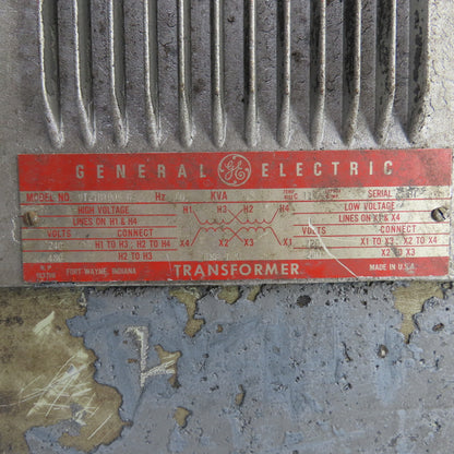 General Electric 9T21B1005 7.5 KVA 60Hz Transformer 240/480V Pri 120/240V Sec