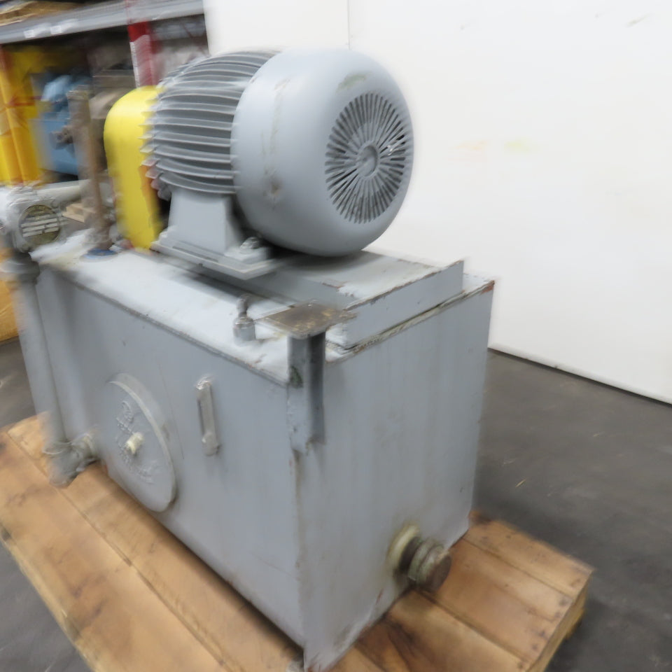 Racine 125 Gallon Hydraulic Power Unit 15HP 460V W/ Racine PVR PSSF 40ER Pump