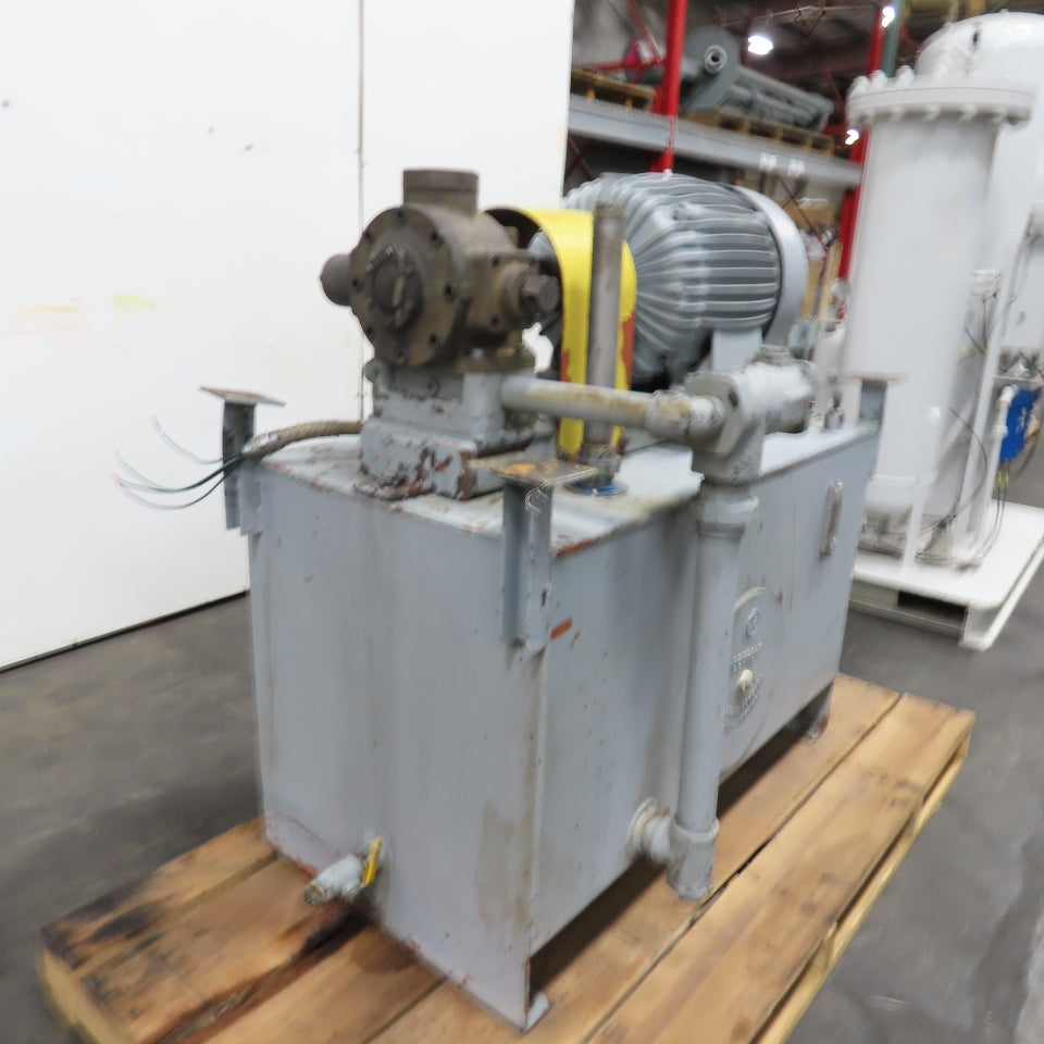Racine 125 Gallon Hydraulic Power Unit 15HP 460V W/ Racine PVR PSSF 40ER Pump