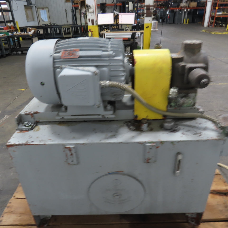 Racine 125 Gallon Hydraulic Power Unit 15HP 460V W/ Racine PVR PSSF 40ER Pump