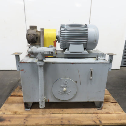 Racine 125 Gallon Hydraulic Power Unit 15HP 460V W/ Racine PVR PSSF 40ER Pump
