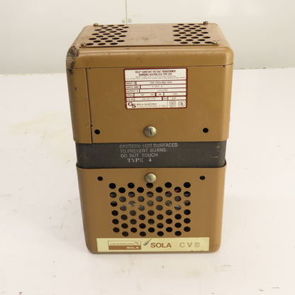 Sola Electric 23-26-150 500 VA CVS Transformer 190-260x380-520V In 120x240V Out