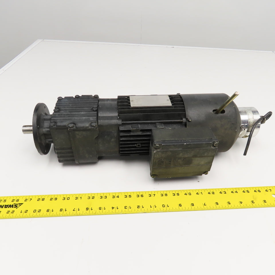 Sew RF17DT80K4/BMG/HR 5.09:1 Ratio Gear Motor W/ Brake 133/260V 267RPM ...