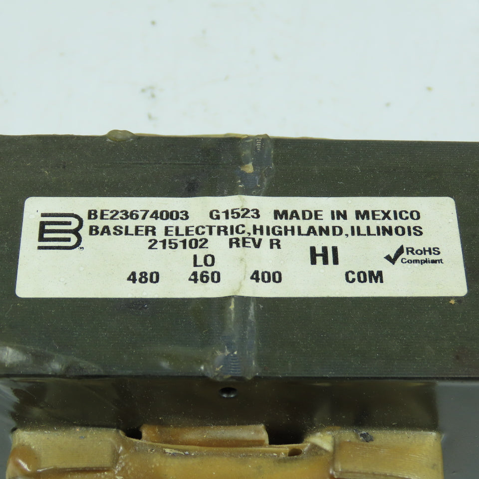Basler Electric BE23674003 Transformer G1523 480/460/400V 215102 Rev R