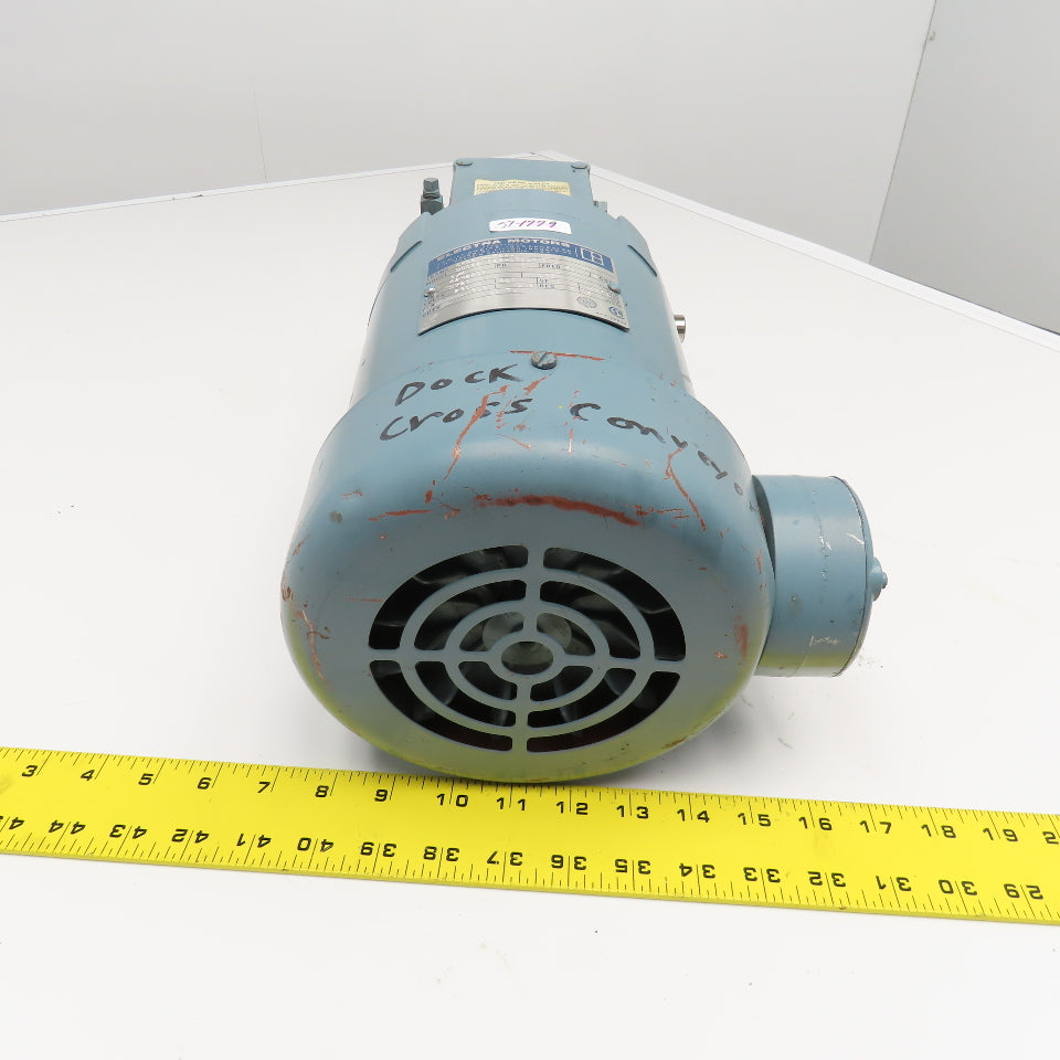Electra Motors 10:1 Ratio 3/4Hp 230/460V 3Ph RH 173RPM Output Gear Motor