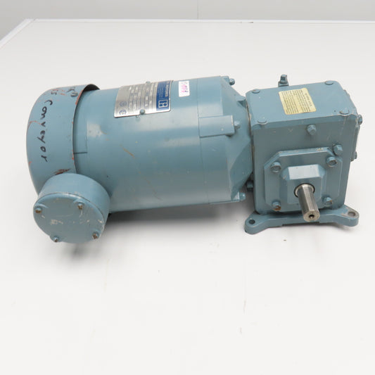 Electra Motors 10:1 Ratio 3/4Hp 230/460V 3Ph RH 173RPM Output Gear Motor