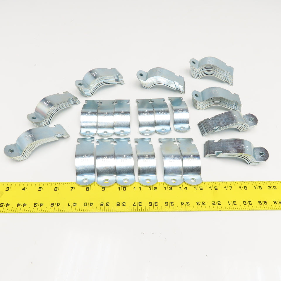 1117 2" Electrogalvanized Pipe Clamp Strap No Hardware Lot Of 74