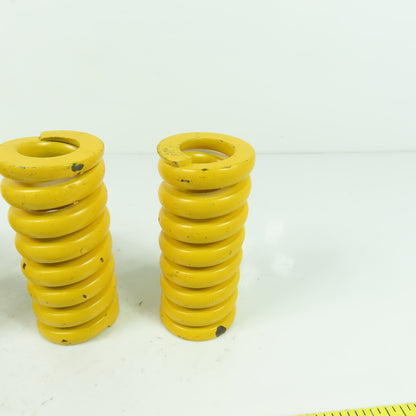 1-1/2" OD x 13/16" ID Flat Wire Compression Yellow Die Spring 3-1/2" OAL Lot/5