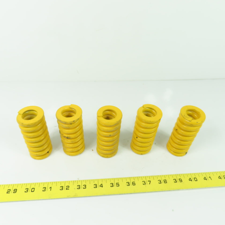 1-1/2" OD x 13/16" ID Flat Wire Compression Yellow Die Spring 3-1/2" OAL Lot/5