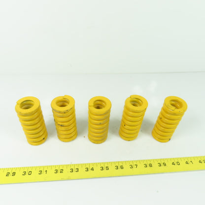 1-1/2" OD x 13/16" ID Flat Wire Compression Yellow Die Spring 3-1/2" OAL Lot/5