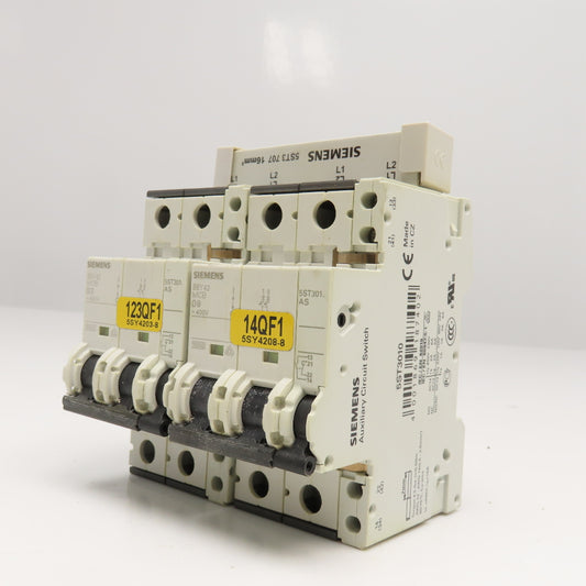 Siemens 5SY4203-8 400V 2 Pole Circuit Breaker W/ Auxiliary Circuit Assembly