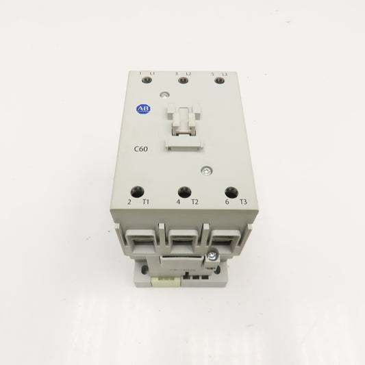 Allen Bradley 100-C60D00 Contactor 600VAC 3Ph 55Hp Max 24VDC Coil