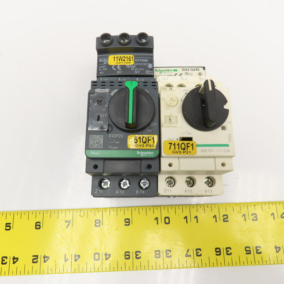 Schneider GV2-P21 GV2P20 Reversing Motor Starter Assembly 600V 20Hp