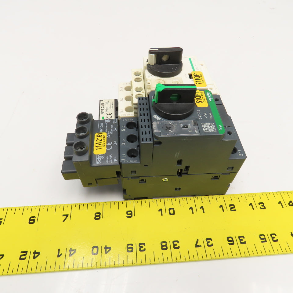 Schneider GV2-P21 GV2P20 Reversing Motor Starter Assembly 600V 20Hp