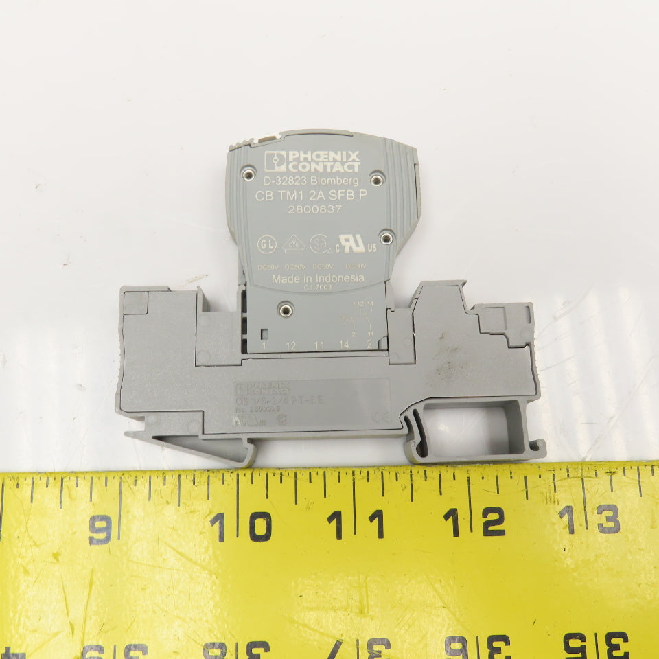 Phoenix Contact CB TM1 2A SFB 2A Thermal Magnetic Circuit Breaker W/ Socket