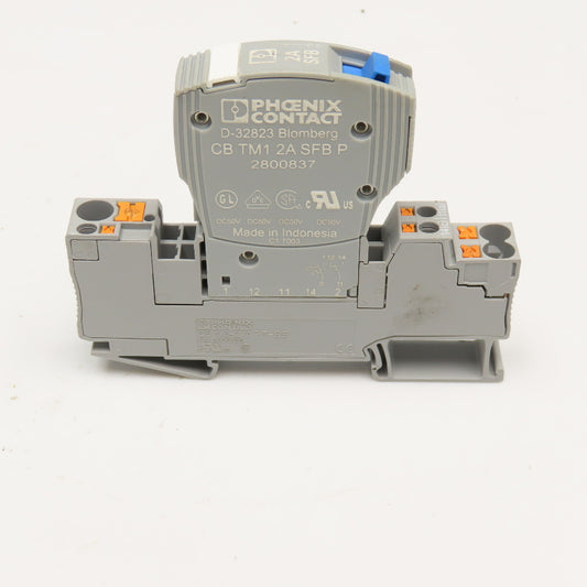 Phoenix Contact CB TM1 2A SFB 2A Thermal Magnetic Circuit Breaker W/ Socket