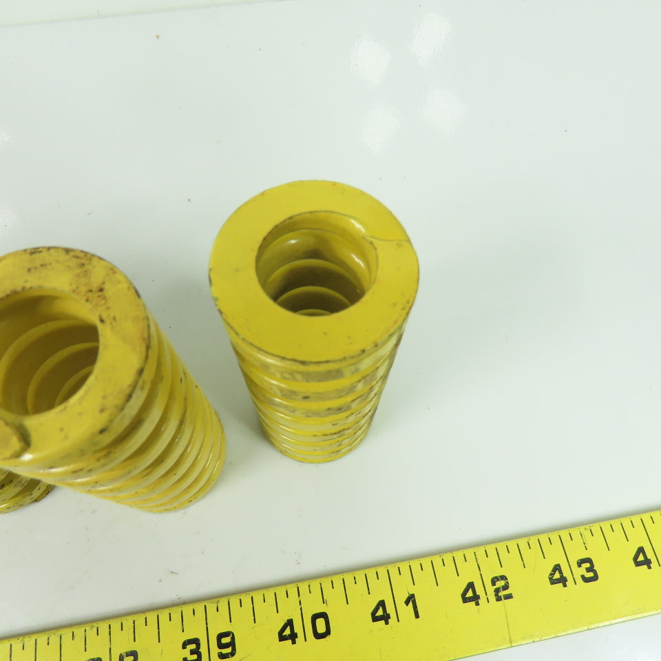 1-1/2" OD x 13/16" ID Flat Wire Compression Yellow Die Spring 3-1/2" OAL Lot/6