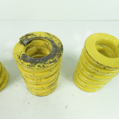 1-15/16" OD x 1" ID Flat Wire Compression Yellow Die Spring 3" OAL Lot of 4
