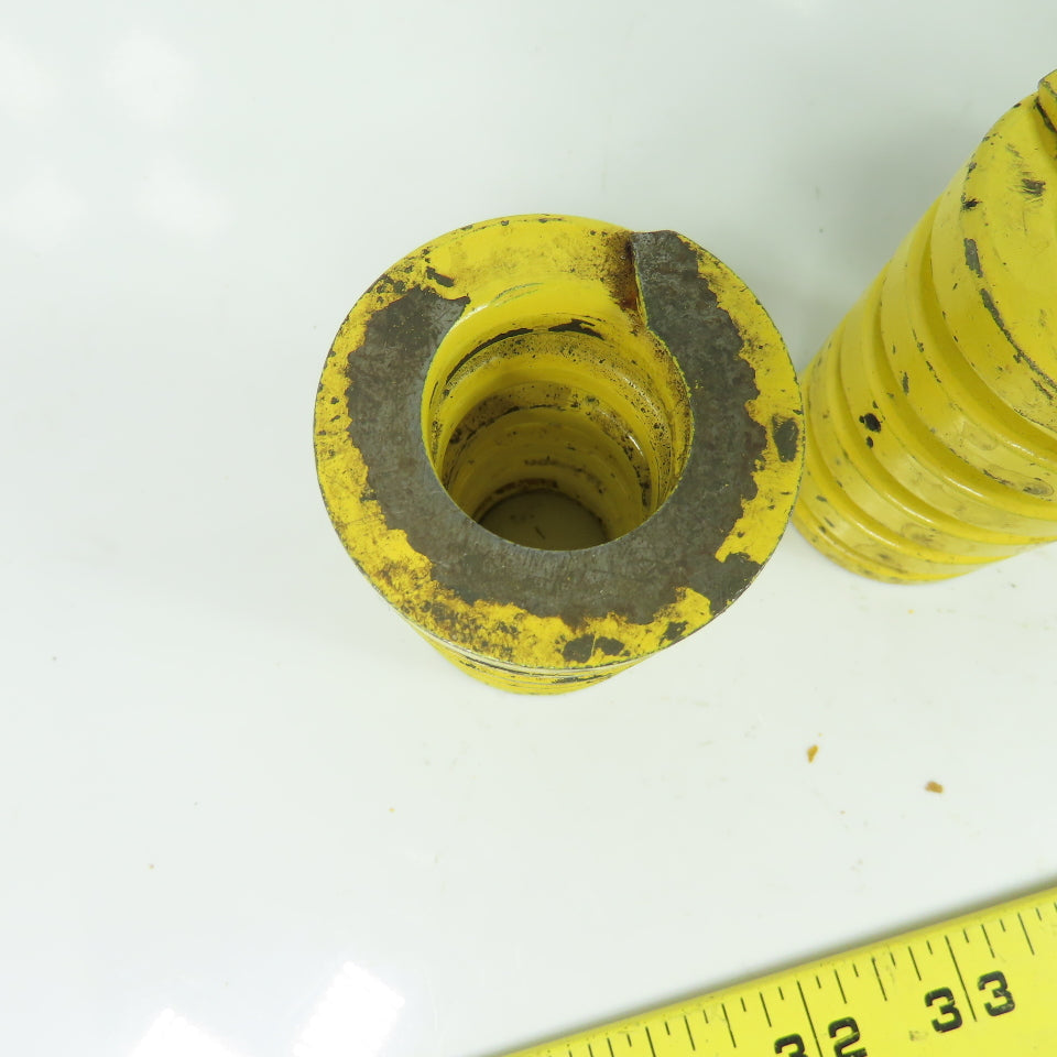 1-15/16" OD x 1" ID Flat Wire Compression Yellow Die Spring 3" OAL Lot of 4