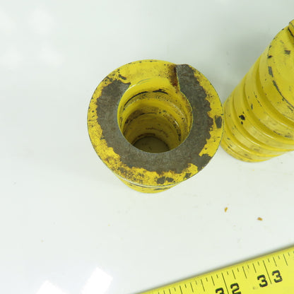 1-15/16" OD x 1" ID Flat Wire Compression Yellow Die Spring 3" OAL Lot of 4