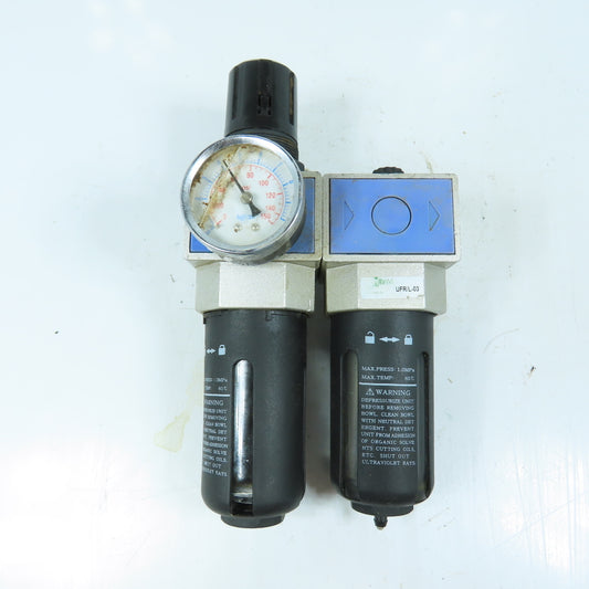UFR/L-03 Compressed Air Filter Regulator Lubricator (FRL) Unit 1.0MPa 3/8"