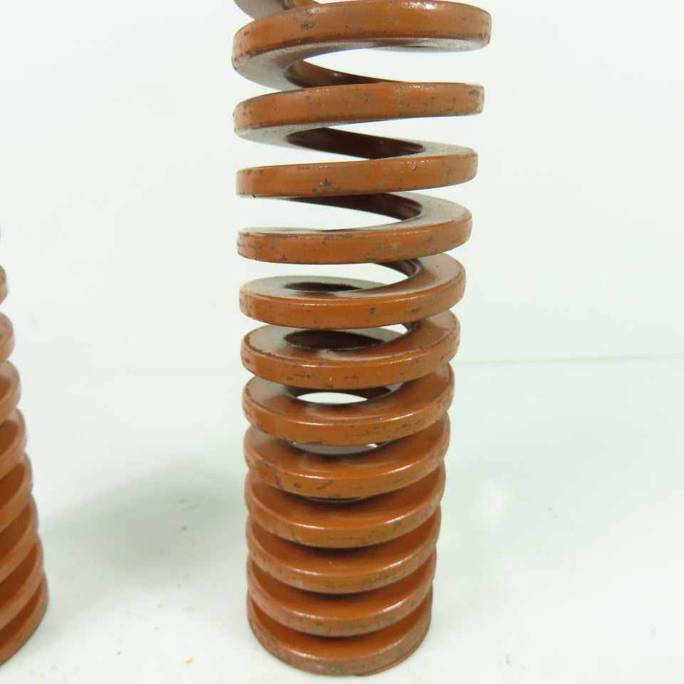 1-15/16" OD x 1" ID Flat Wire Compression Orange Die Spring 6" OAL Lot Of 2