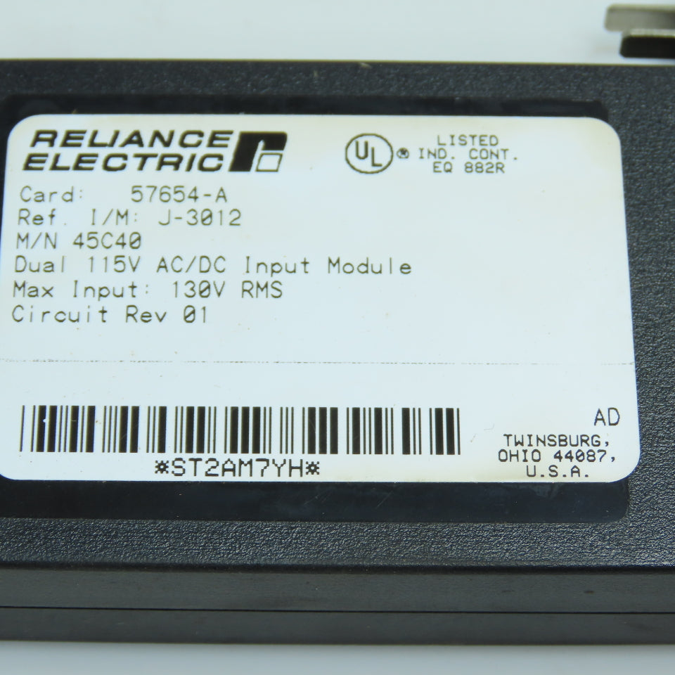 Reliance Electric 45C40 57654-A Dual 115V AC/DC Input Modules Lot of 16