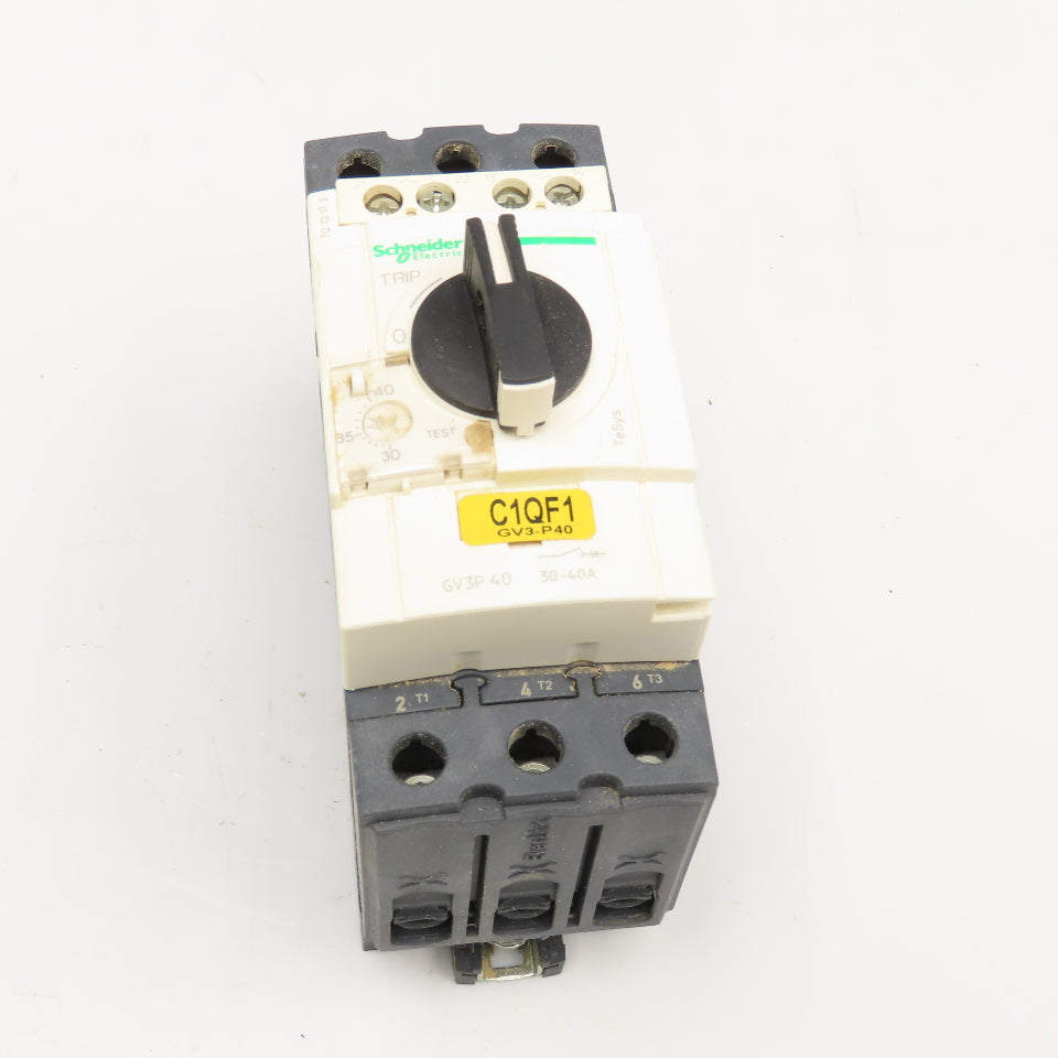 Schneider GV3P 40 Manual Motor Starter 30-40A Overload Trip 600V 30Hp