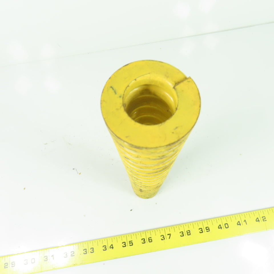 1-1/2" OD x 3/4" ID Flat Wire Compression Yellow Die Spring 10" OAL