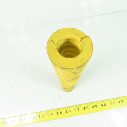1-1/2" OD x 3/4" ID Flat Wire Compression Yellow Die Spring 10" OAL